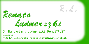 renato ludmerszki business card